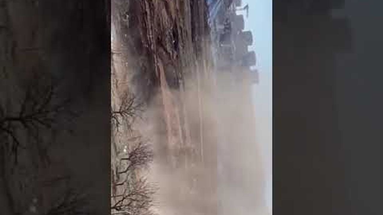 İkizce'de dinamitli patlatma anbean kameraya böyle yansıdı!