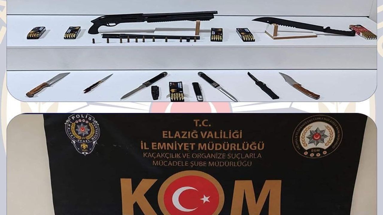 Elazığ’da Polisten ‘Nokta’ Operasyonu: Evlerinden Cephanelik Çıktı!