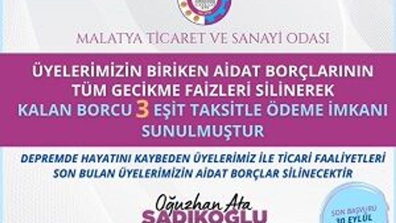 MALATYA TİCARET VE SANAYİ ODASI REKLAM