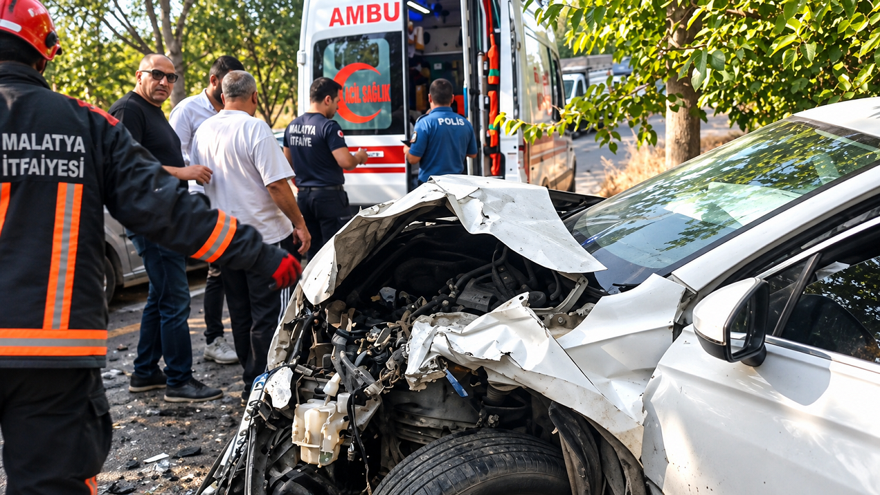 Alaşehir'de Feci Kaza: İki Otomobil Kafa Kafaya Çarpıştı, 7 Kişi Yaralandı