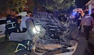 Direksiyon hakimiyetini kaybeden sürücü kaza yaptı