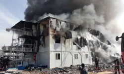 İşçilerin kaldığı konteynerde yangın: 3 yaralı