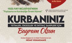 Yeşilyurt Belediyesi’nden Kurban Bağışı Çağrısı: “Birlikte Daha Güçlüyüz”