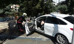 Malatya’da önce çarptı, sonra alev aldı: Şans eseri yaralanan dahi olmadı!
