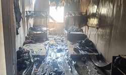 Malatya'da işçilerin kaldığı konteynerler yandı