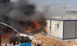 Malatya'da inşaat şantiyesinde yangın!