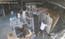 İş kazasındaki feci görüntüler izleyenleri şaşırttı!