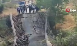 Malatya’da hafriyat kamyonunun geçişi sırasında köprü çöktü!