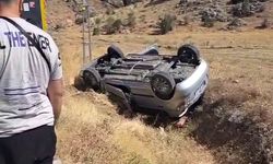 Adıyaman'da Otomobil Şarampole Uçtu
