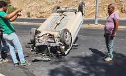 Adıyaman’da otomobil takla attı