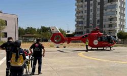 Ambulans helikopter kalp krizi geçiren hasta için havalandı