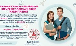 Kaymakamlıktan üniversite öğrencilerine nakdi yardım