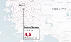 Balıkesir'de 4,5 büyüklüğünde deprem