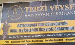 Batmanlı terziden örnek davranış: Yırtık ve sökük okul kıyafetlerini ücretsiz onarıyor