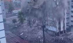 Diyarbakır'da ağır hasarlı 8 katlı bina tek dokunuşta yerle bir oldu