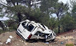 Doğanşehir'de minibüs şarampole devrildi: 1 yaralı