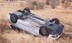 Hekimhan’da Dehşet Anları! Otomobil Şarampole Yuvarlandı