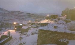 Çermik'e mevsimin ilk karı yağdı