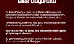 Elazığspor yönetimi, İskenderunspor maçının biletlerini ücretsiz dağıtacak