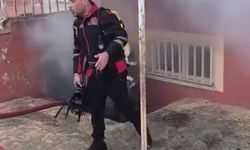 Okulun bodrum katında korkutan yangın