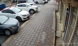 Otomobilin kundaklanma anları güvenlik kameralarına yansıdı