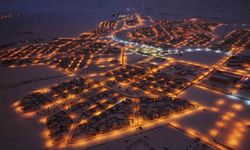 Tarihi Hasankeyf'te masalsı kar manzaraları