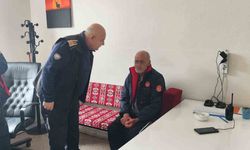 Donmak üzere olan vatandaşın yardımına itfaiye yetişti