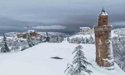 Harput beyaza büründü, kartpostallık görüntüler oluştu
