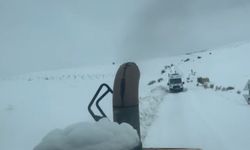 Köyde mahsur kalan hasta için ekipler seferber oldu