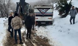 Siirt'te mahsur kalan minibüs kurtarıldı