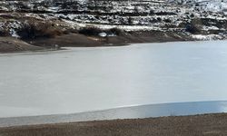 Battalgazi’de Yaygın Göleti Dondu