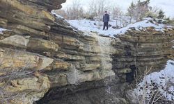Elazığ'da Yağmur ve kar, Harput'ta doğal şelaleler oluşturdu