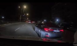 Makas atan araçlar kameraya yansıdı