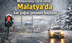 Meteoroloji tarih verdi: Malatya’da kar yağışı yeniden başlıyor