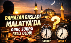 Ramazan Başladı: Malatya’da Oruç Süresi Belli Oldu!