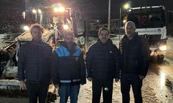 Başkan Taşkın Gece Boyu Kar Mesaisini Sahada Takip Etti