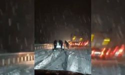 Mardin-Diyarbakır karayolunda kar engeli