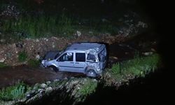 Malatya'da hafif ticari araç dereye uçtu!