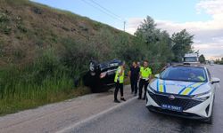 Sürgü Mahallesinde otomobil devrildi: 1 kişi yaralandı