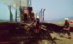 Malatya-Elazığ Yolundaki Baz İstasyonunda Yangın Çıktı!