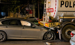 Malatya’da Korkutan Kaza! Otomobil Akaryakıt Yüklü Tankere Çarptı