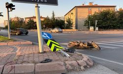 Kayseri'de Motosiklet Sürücüsü Metrelerce Savruldu!