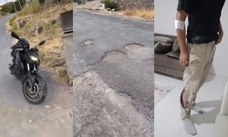 Akçadağ’da Yol Çukuru Kazaya Davetiye Çıkardı: Motosikletli Sürücü Kaza Yaptı