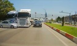 Malatya Çevreyolunda Korku Dolu Kaza! Tırın Önünde Metrelerce Sürüklendi