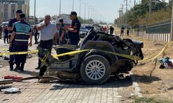 Elazığ’da Trafik Kazası! Takla Atan Otomobil İkiye Bölündü