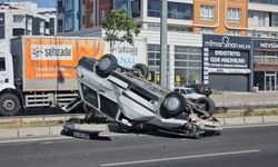 Kayseri’de Otomobil Takla Attı! Sürücü Araçtan Bakın Nasıl Çıktı