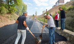 Darende’de yollar için çalışma başladı! O bölgede asfalt mesaisi sürüyor