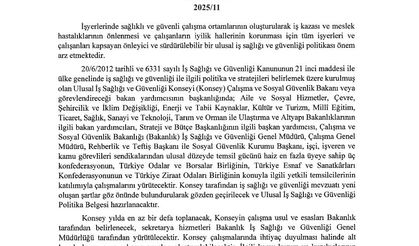 İSG Konseyi toplanıyor