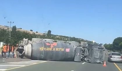 Elazığ-Malatya yolunda beton mikseri faciası!