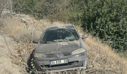 Karayoluna dökülen mıcır kazaya neden oldu